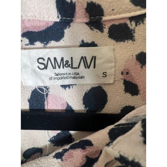 SVM & LAVI Cheetah Print Long Sleeve Top Sz S - Picture 3 of 3